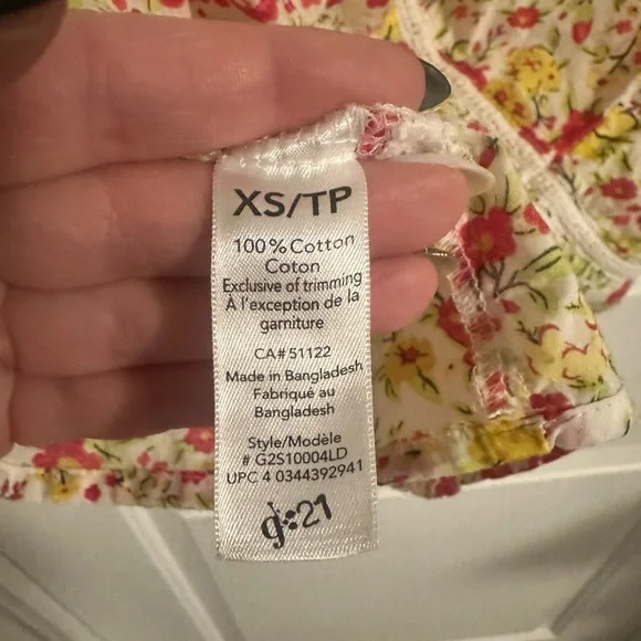 White, Pink and Yellow Tank Top - Picture 7 of 7